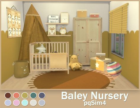 Sims 4 Maxis Match Nursery CC: The Ultimate Collection – FandomSpot Maxis Match Nursery, Sims 4 Maxis Match Nursery, Sims Nursery, The Sims 4 Toddler, Around The Sims 4, Sims 4 Maxis Match, Sims 4 Bedroom, Cc Furniture, Minimalist Nursery