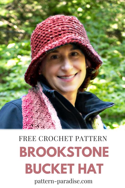 Free Crochet Pattern: Brookstone Bucket Hat - Pattern Paradise Crochet Bucket Hat Free Pattern, Bucket Hat Pattern Free, Crochet Bucket Hat Pattern, Crochet Hats Free Pattern Ladies, Easy Crochet Hat Patterns, Crochet Sun, Bucket Hat Pattern, Hats Crochet, Crochet Beanies