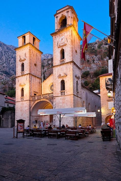 Kotor Old Town Saint Tripun church Kotor Montenegro Old Town, Kotor Old Town, Travel Montenegro, Montenegro Kotor, Sea Fashion, Montenegro Travel, Herceg Novi, Kotor Montenegro, Balkans Travel