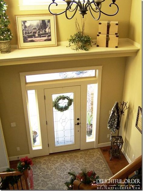 Ledge Decor, Vstupná Hala, Split Foyer, Two Story Foyer, Foyer Decor, Large Wall Space, Foyer Decorating, Foyer Design, Plant Shelves