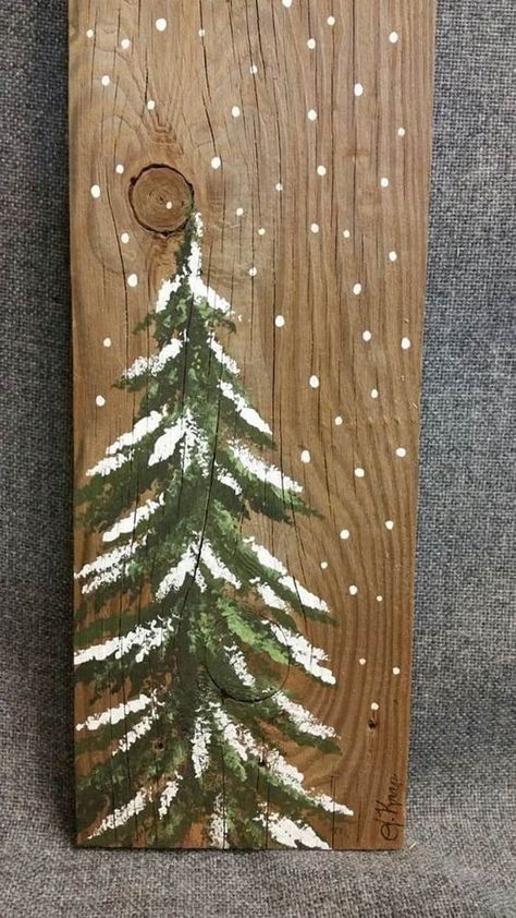 Pallet Boards, Wood Pallet Art, Wooden Christmas Tree, Christmas Tree Painting, Christmas Signs Wood, Christmas Wood Crafts, Pallet Art, Easy Christmas Diy, Christmas Tree Design