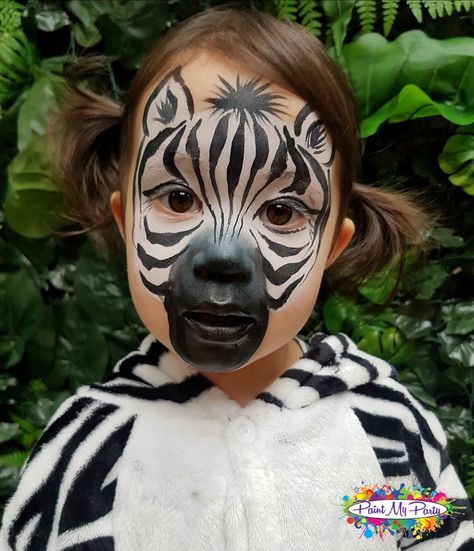 Wild Animal Face Paint, Safari Animal Face Paint, Zebra Face Paint For Kids, Zoo Face Paint, Zoo Animal Face Paint, Rhino Face Paint, Safari Face Paint, Zebra Facepainting, Elephant Face Paint