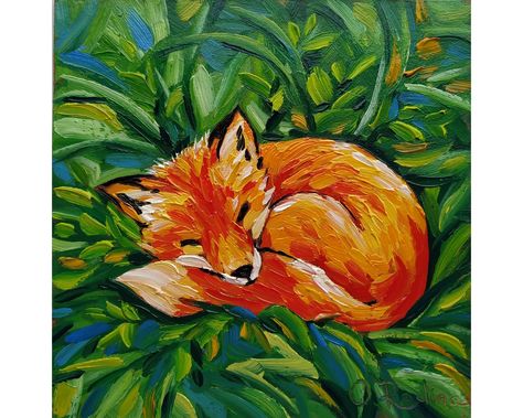 Farm Animal Paintings, Fox Artwork, Drawing Scenery, Fall Canvas Painting, Oil Painting Inspiration, Fox Painting, Small Canvas Paintings, New Painting, Fox Art