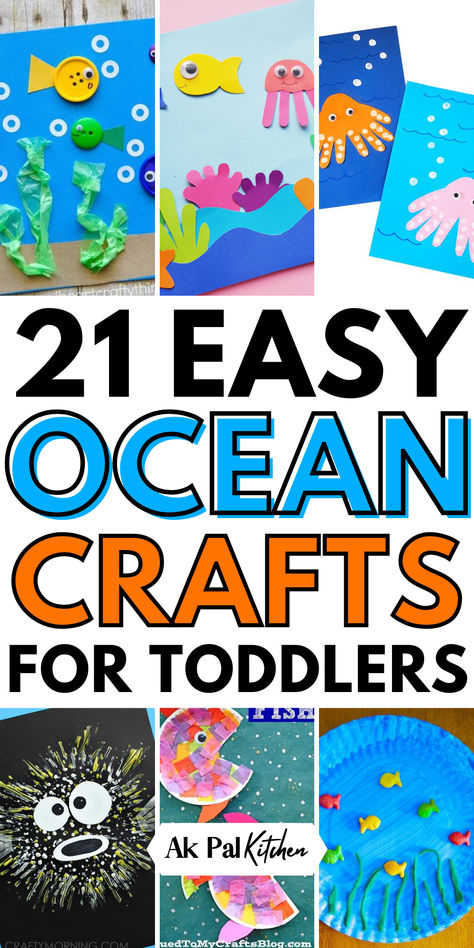 Ocean crafts for toddlers are perfect for little hands! Explore our fun ocean crafts, including easy ocean crafts for kids, beach crafts for toddlers, and sea creature crafts. Dive into preschool ocean craft projects and ocean-themed activities for preschool to enhance learning and creativity. From fish crafts, crab crafts, and turtle crafts to a variety of other summer crafts for kids. Find DIY ocean crafts and ocean animal crafts that are ideal for engaging young minds. Diy Ocean Animal Crafts, Under The Water Crafts For Toddlers, Ocean Scene Craft Preschool, Ocean Animals Arts And Crafts, Arts And Crafts Two Year Old, Simple Ocean Crafts Preschool, Ocean Theme Arts And Crafts For Kids, Handprint Ocean Crafts, Preschool Crafts Ocean