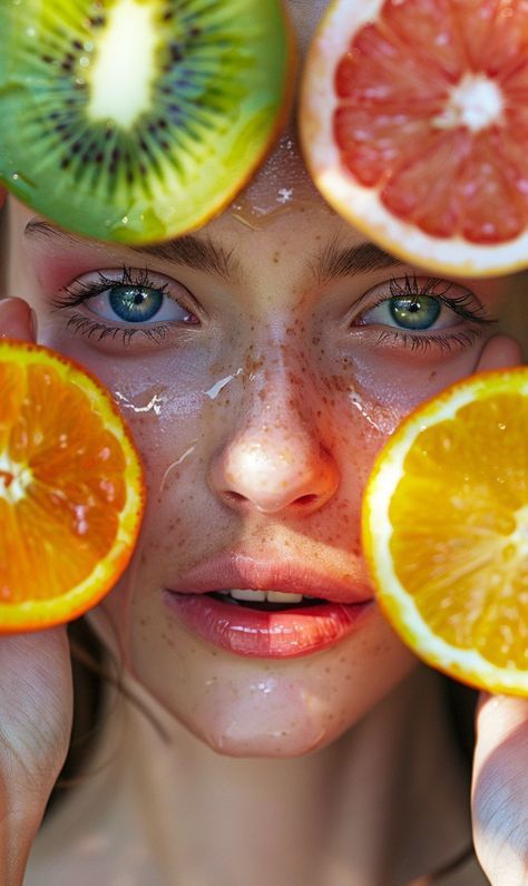 Colorful Lifestyle Photography, Fruit Photography People, Oranges Photoshoot, Fruit Photoshoot Model, Citrus Photoshoot, Fruits Photoshoot, Peach Photoshoot, Fruit Photoshoot, Styling Photoshoot