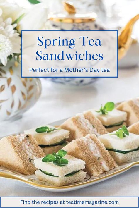 A pot of Simpson & Vail's "Margaret’s Hope Estate 2nd Flush Darjeeling Black Tea" accompanied by our sumptuous Cucumber-Crème Fraîche Tea Sandwiches and Basil-Shrimp Salad Tea Sandwiches will make teatime a grand affair. What's your favorite kind of tea sandwich?   Find the recipes by clicking the link in our bio, or visiting https://teatimemagazine.com/mothers-day-fete/3/. Best Afternoon Tea, Afternoon Tea Recipes, Shrimp Salad, Tea Break, Tea Sandwiches, My Cup Of Tea, Black Tea, Home Recipes, Tea Recipes