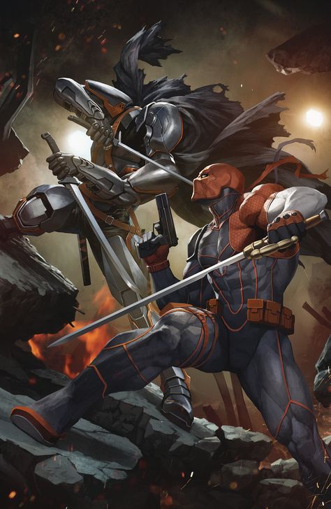 Dc Deathstroke, Deathstroke The Terminator, Adam Hughes, Comic Villains, Univers Dc, Batman And Catwoman, Dc Villains, Arte Dc Comics, Dc Comics Superheroes