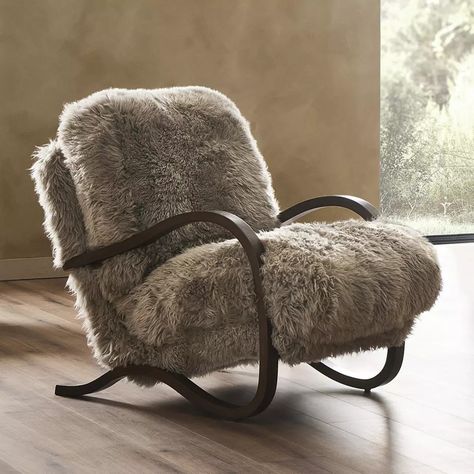 Tobin Chair Taupe Mongolian Fur Four Hands Beige Accent Chair, Statement Chair, Fur Chair, Sheepskin Chair, Mongolian Fur, Statement Chairs, Leisure Chair, Four Hands, Accent Chairs For Living Room