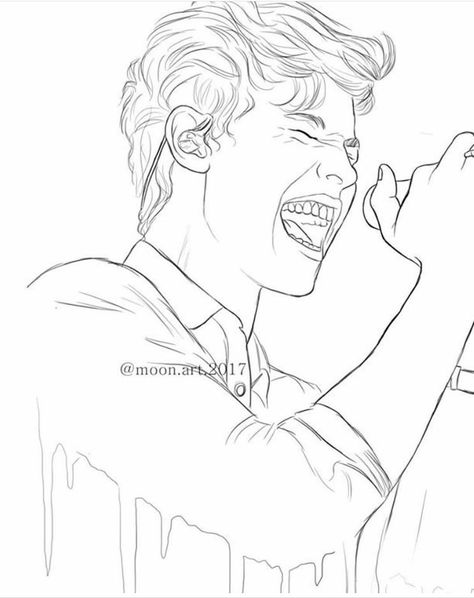 Shawn Mendes Stitches, Shawn Mendes Drawing, How To Draw Shawn Mendes, Shawn Mendes Drawing Easy, Shawn Mendes Sketch Pencil, Selena Gomez Drawing, Shawn Mendes Wallpaper Black And White, Marvel Art Drawings, Face Template