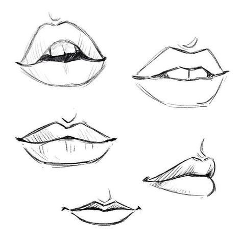 20+ Amazing Lip Drawing Ideas & Inspiration · Brighter Craft Lip Drawing Ideas, Skitse Bog, Drawing Ideas Inspiration, Lakaran Fesyen, Lip Drawing, Desen Realist, Mouth Drawing, 얼굴 드로잉, Seni Dan Kraf