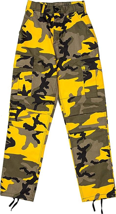 Amazon.com: Army Universe Yellow Camo Tactical Camouflage Military BDU Cargo Pants with Pin - M (34" x 32"): Clothing, Shoes & Jewelry Cargo Pants Pattern, Bdu Pants, Yellow Camo, Fashion Trousers, Red Camo, Camouflage Colors, Military Pants, Safety Clothing, Camo Fashion