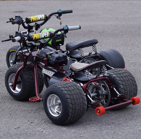 Mini Trike, Go Kart Designs, Homemade Go Kart, Go Kart Parts, Custom Trikes, Diy Go Kart, Drift Trike, Trike Motorcycle, Go Carts