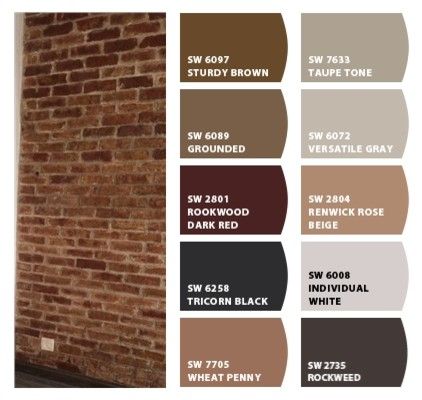 Wall color next to brick wall Red Brick Bedroom Wall, Wall Color With Red Brick Fireplace, Paint Color With Brick Wall, Brick Wall Color Ideas Living Room, Red Brick Accent Wall Living Room, Color Brick Wall, Red Brick Wall Living Room Ideas, Brick Wall Painting Ideas Colour, Brick Wall Color Palette