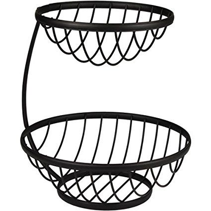 Tiered Fruit Basket, Wire Fruit Basket, Vegetable Stand, Tiered Server, Fruit Holder, Mug Tree, Fruit Stands, Variety Of Fruits, Outdoor Patio Lights