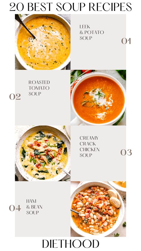 Types Of Soups List, Types Of Soup List, Soup Menu Ideas, Batch Soup Recipes, Foods For Cold Weather, Soup Business Idea, Different Types Of Soups, Business Lunch Menu Ideas, Winter Soups And Stews Cold Weather