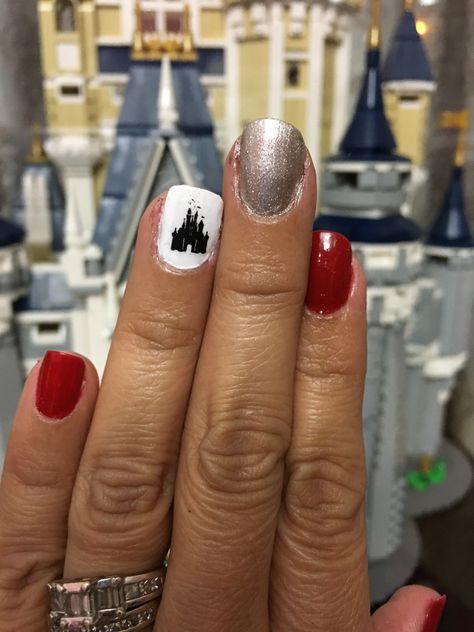 Disney Castle Nails, Castle Nails, April Nails, New Nail Designs, New Castle, Disney Nails, New Nail, Disney Castle, Disney Theme