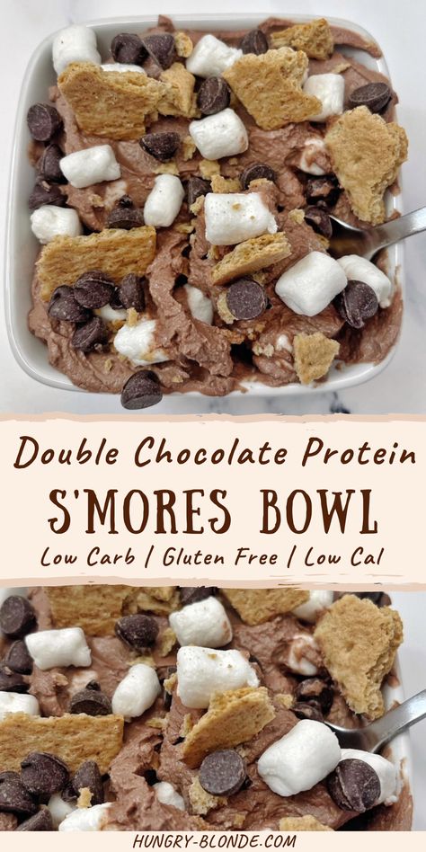 Protein Smores Bar, Protein Deserts Low Carb, Ww Protein Snacks, Chocolate Protein Snacks, Healthy Smores Dessert, High Protein Low Carb Sweet Snacks, Macro Friendly Treats, Healthy S’mores, Yummy Healthy Desserts