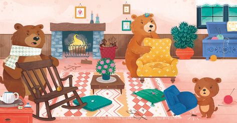 The Three Bears, Goldilocks And The Three Bears, Three Bears, Bear Illustration, Childrens Books Illustrations, Book Illustration Art, Bear Pictures, Fall 24, Stop Motion