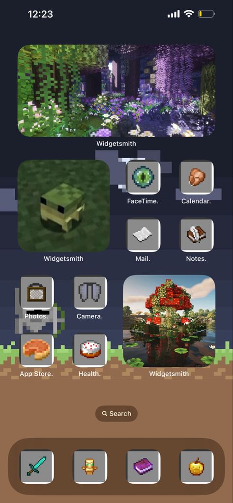 minecraft :p Minecraft Phone Theme, Minecraft Homescreen, Widget Screen, Minecraft P, Minecraft Theme, Minecraft Games, Minecraft Projects, Phone Screens, Phone Design