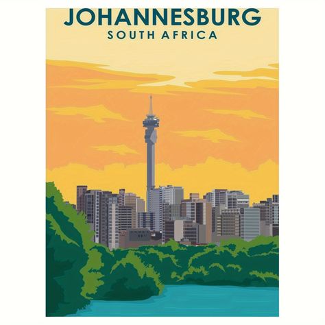 Faster shipping. Better service Johannesburg Travel, Frame By Frame Animation, Johannesburg South Africa, Art Deco Poster, Africa Do Sul, Johannesburg South, South Africa Travel, Art Deco Posters, Poster Poster