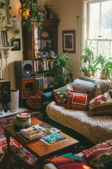 Vintage Small Apartment, Apartment Inspiration Vintage, Hipster Apartment Decor, Vintage Apartment Decor, Vintage Decor Ideas, Apt Decor, Vintage Apartment, College House, Small Apartment Interior