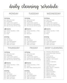 Daily Household Cleaning Schedule, Fly Lady Printables Free, Fly Lady Printables, Fly Lady Cleaning Schedule Printable, Free Printable Cleaning Schedule, Daily Cleaning Schedule, Cleaning Checklists, Fly Lady, Cleaning Schedules