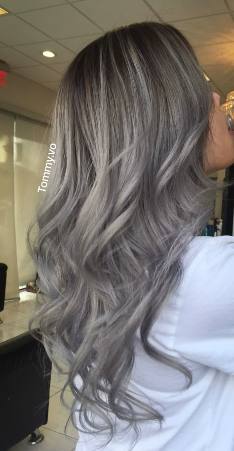 Dust Ash Hair, Hair Color Dye Ideas, Ash Grey Hair, Grey Hair Wig, Bluetooth Record Player, Grey Ombre Hair, Ash Hair, Brown Ombre Hair, Ash Hair Color