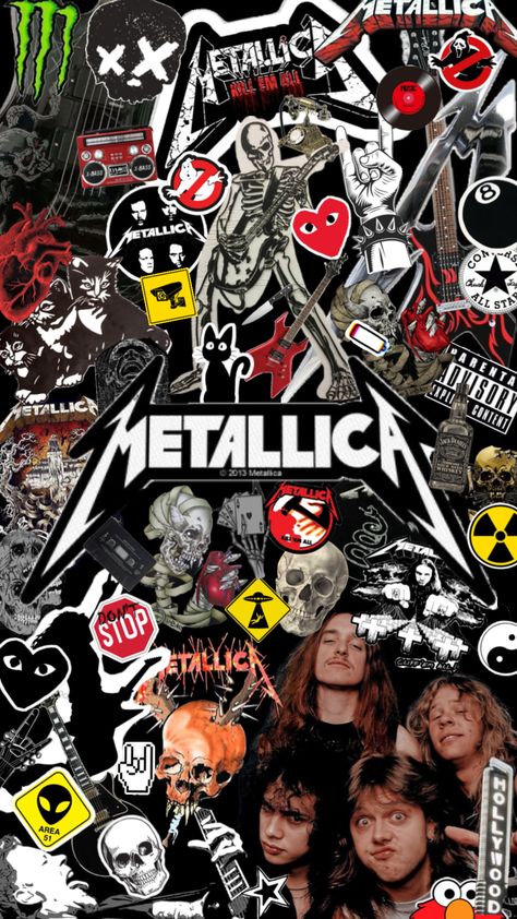 Metalica shuffle🤘🧨🥁🎸🎤🎵 #metalica #rock #metal #music #red #black Rock Collage, Metal Band Logos, All My Loving, Rock N Roll Art, Rock Band Posters, Metal Albums, Photo Awards, Metallic Wallpaper, Heavy Metal Music