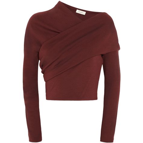 Isa Arfen Asymmetric wool-jersey top (4 595 UAH) ❤ liked on Polyvore featuring tops, shirts, sweaters, red, red top, drapey shirt, wool jersey, asymmetrical shirt and high waisted shirts Bouchra Jarrar, Unique Womens Fashion, Asymmetrical Shirt, Draped Top, Modieuze Outfits, Asymmetrical Tops, Jersey Top, Crop Shirt, Mode Outfits