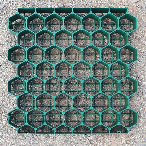 Gravel Pavers, Grass Pavers, Wood Walkway, Hexagonal Design, Ground Covering, Erosion Control, Pea Gravel, Soil Layers, Hexagon Design