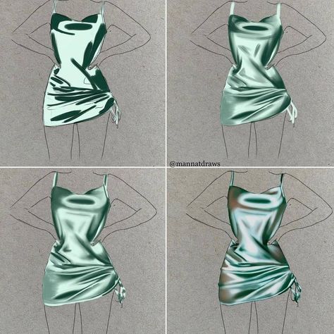 𝐎𝐟𝐟𝐢𝐜𝐢𝐚𝐥 𝐓𝐫𝐞𝐧𝐝 𝐒𝐤𝐞𝐭𝐜𝐡𝐞𝐬 on Instagram: “Digital Silk Dress Art By @MannatDraws 🤍💚” Drawn Clothes, Fashion Sketching, Dress Art, Digital Art Beginner, Fashion Sketch, Fashion Figures, Digital Painting Tutorials, Learn Art, Fashion Design Drawings