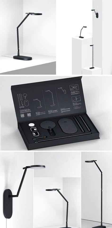 Lamp Packaging, Sheet Metal Lamp Design, Portable Light Design, Mechanism Lamp, Portable Lamp Design, Magnetic Led Table Lamp, Minimal Lamp, Foldable Desk, Small Lamps