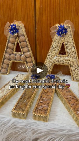 Marriage Decoration Items, Bridal Packing Ideas, Tray Decoration Wedding, Dry Fruits Packing Ideas Gift, Fruit Letters, Homemade Face Pack, Wedding Packing, Dry Fruit Tray, Thali Decoration