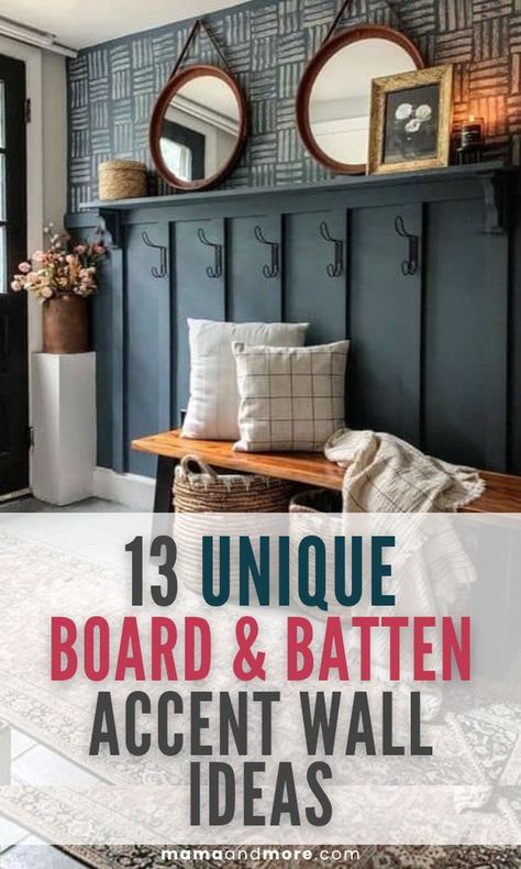 Board And Batten Wall Ideas, Batten Wall Ideas, Board Batten Wall, Batten Walls, Accent Wall Entryway, Living Room Decor Indian, Batten Wall, Accent Wall Ideas, Board Batten