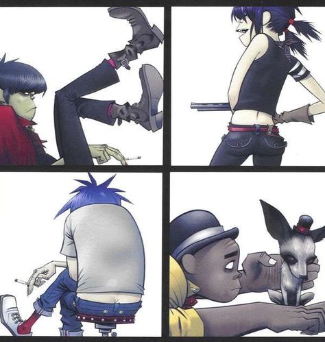 Gorillaz Gorillaz Official Art, Russel Gorillaz, Jamie Hewlett Art, Sunshine In A Bag, Gorillaz Fan Art, Demon Days, Monkeys Band, Jamie Hewlett, Gorillaz Art