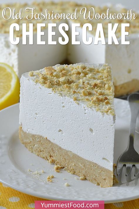 Old Fashioned Woolworth Cheesecake – Recipe from Yummiest Food Cookbook Woolworth Cheesecake Recipe, Amazing Cheesecake, Woolworth Cheesecake, Yummiest Food, Light Cheesecake, Lemon Cheesecake Bars, Copy Cats, Homemade Cheesecake, Peanut Recipes