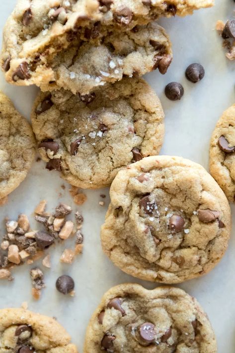 Brown Butter Toffee Chocolate Chip, Toffee Chocolate Chip Cookies, Thumbprint Cookie, Toffee Chocolate, Toffee Chips, High Altitude Baking, Toffee Cookies, Mountain Mama, Butter Toffee