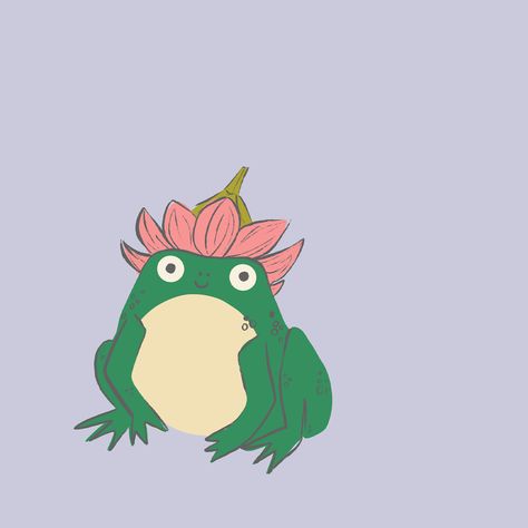 This little fella is the first frog of my frog collection for this spring. I think he's just adorable and I had a lot of fun drawing him and working out his style and aesthetic. Drawing Of Frog, Frog Collection, Hat Illustration, His Style, Flower Hat, Cute Frog, Painting Inspo, Flower Hats, Cute Frogs