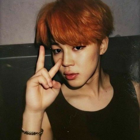 Jimin Hair, Cheveux Oranges, Orange Icons:), Jimin Selca, Hair Icon, Orange Hair, Park Jimin Bts, Bts Boys, Foto Bts