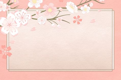 Sakura Background Landscape, Floral Powerpoint Background, Floral Background Landscape, Templates Background, School Presentation, Background School, Presentation Background, Ppt Background, Pink Sakura