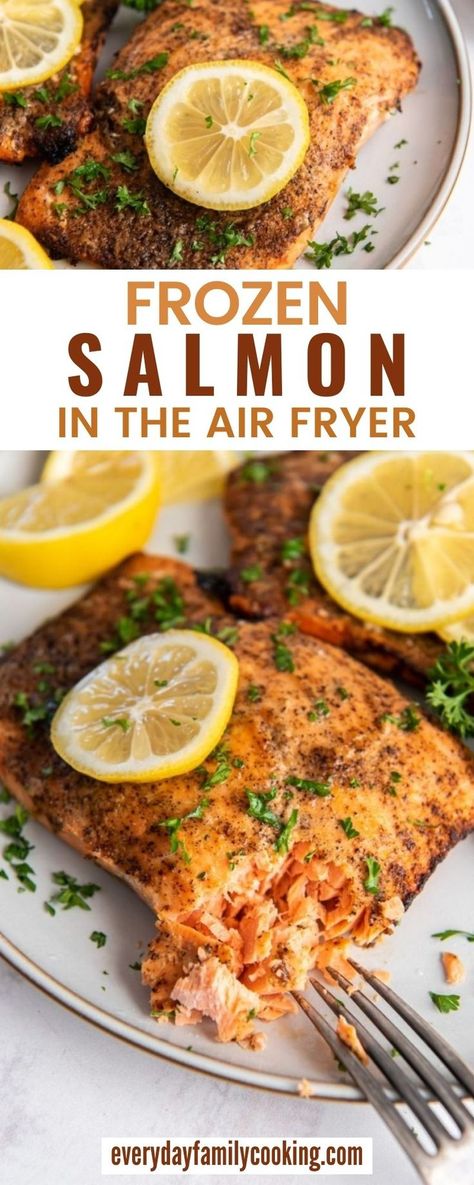 Frozen Salmon Fillets Recipes, Frozen Meals In Air Fryer, Cook Frozen Salmon In Air Fryer, Best Way To Cook Frozen Salmon, Recipes For Frozen Salmon Filets, How To Cook Frozen Salmon Fillets, Airfry Frozen Salmon Fillet, Airfryer Frozen Salmon, Frozen Salmon Fillet Recipes Baked