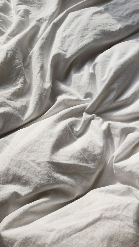 White Bedsheets Aesthetic Wallpaper, Aesthetic Bed Sheets Wallpaper, Aesthetic Clean Background, Cozy Bed Wallpaper, White Sheets Wallpaper, White Bedding Wallpaper, Bedsheet Wallpaper Aesthetic, Crumpled Bed Sheets Aesthetic, Crumpled Sheets Aesthetic