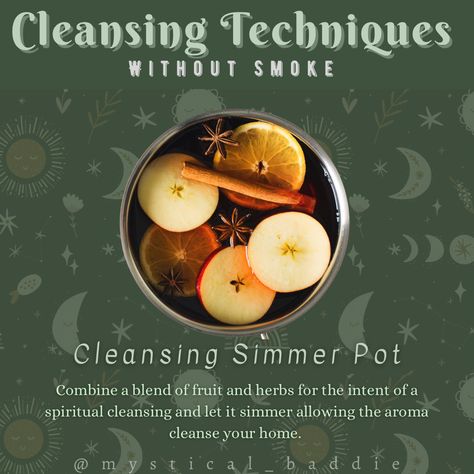 Energy Clearing Simmer Pot, Home Cleansing Simmer Pot, Cleansing Simmer Pot Recipes, Cleansing A New Home, Witchy Practices, Witch Recipes, Simmer Pots, Simmer Pot Recipes, Stove Top Potpourri