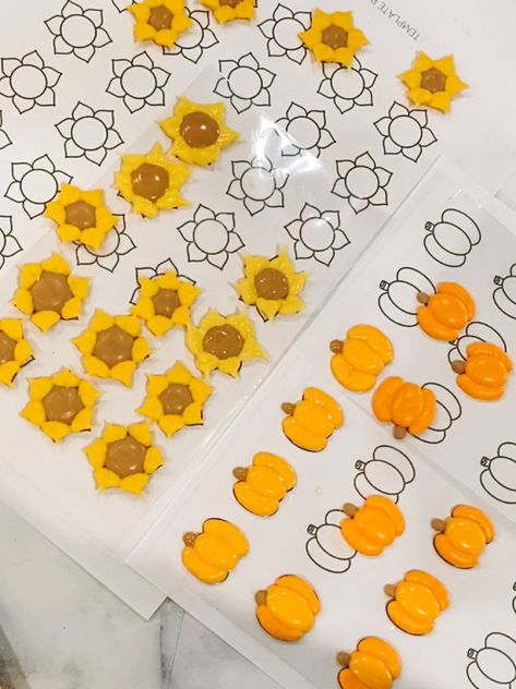 Royal Icing Pumpkin Transfers, Pumpkin Royal Icing Transfer, Sunflower Royal Icing Transfers, How To Make Royal Icing Transfers, Royal Icing Sunflowers, Fall Royal Icing Transfers, Royal Icing Decorating Tips, Royal Icing Transfers Tutorial, Royal Icing Transfers Free Printable Halloween