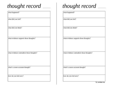 Simple Horizontal Thought Record Worksheet for Cognitive | Etsy Thought Record, Record Printable, Cbt Therapy Worksheets, Mental Health Journaling, Cbt Therapy, My Planner, Therapy Counseling, Mental Health Resources, Therapy Worksheets