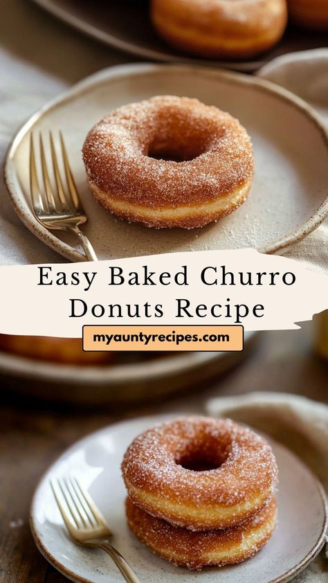 Satisfy your churro cravings with these easy-to-make baked churro donuts. With a soft, fluffy texture and a coating of cinnamon-sugar, they’re a perfect treat for any time of day. Bake them in minutes and enjoy the taste of this classic dessert in a healthier, guilt-free way! Churro Donuts, Ms Recipes, Baked Donut, Easy Donut Recipe, Chocolate Dipping Sauce, Fluffy Light, Baked Donut Recipes, Donut Recipe, Donuts Recipe