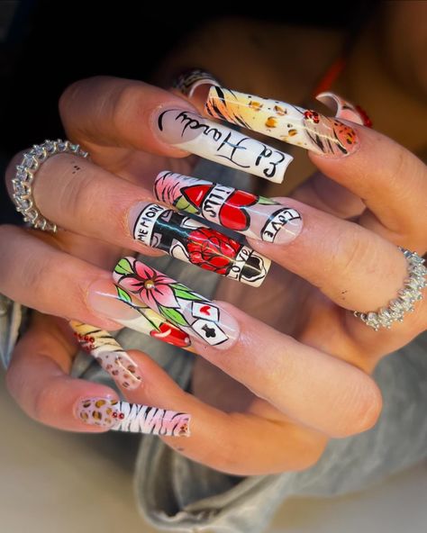 Love kills #nails #nailinspiration Kill Bill Nails, Biker Nails, Love Kills, Nail Style, Bling Acrylic Nails, Kill Bill, Biker Chick, Nails Inspiration, Hair And Nails