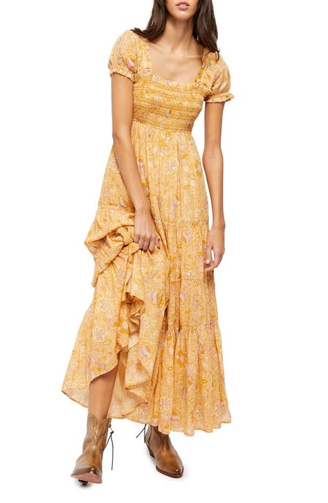 Free People Getaway Floral Tiered Maxi Dress Maxi Design, Free People Maxi Dress, Breezy Dress, Bodice Dress, Popular Dresses, Maxi Dress Online, Maxi Slip Dress, Long Dress Casual, Linen Maxi Dress