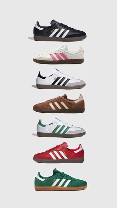 adidas samba summer shoes indoor soccer handball spezial gazelle sports athletic #sneakers #shoes #aesthetic Samba Colors, Shoes Aesthetic, Indoor Soccer, Athletic Sneakers, Adidas Samba, Sneakers Shoes, Summer Shoes, Things To Buy, All The Colors