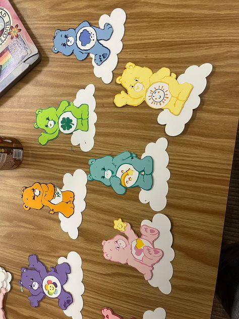 Bulletin Boards Ideas For College, Care Bear Door Decs, Disney Door Decs Resident Assistant, Care Bears Classroom Theme, Care Bears Bulletin Board, Care Bear Bulletin Board, Care Bear Classroom Theme, Ra Hallway Decorations, Door Decks Ra